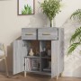 Credenza Grigio Sonoma 69,5x34x89 cm in Legno Multistrato