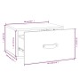 Comodini a Muro 2 pz Bianchi 40x29,5x22 cm