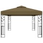 Gazebo con Tetto Doppio 3x4 m Grigio Talpa 180 g/m²