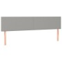 Letto a Molle Materasso e LED Grigio Chiaro 200x200 cm Tessuto