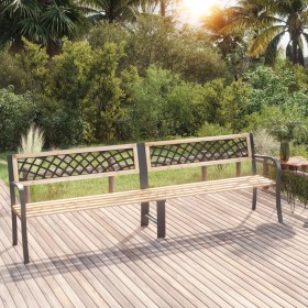 Panca da Giardino Doppia 238 cm in Legno di Abete Cinese