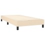 Letto a Molle con Materasso e LED Crema 90x190 cm in Tessuto