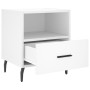 Comodini 2 pz Bianchi 40x35x47,5 cm in Legno Multistrato
