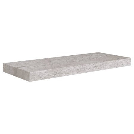 Scaffali a Parete 2 pz Grigio Cemento 60x23,5x3,8 cm in MDF