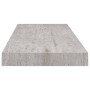 Scaffali a Parete 2 pz Grigio Cemento 60x23,5x3,8 cm in MDF