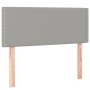 Letto a Molle Materasso e LED Grigio Chiaro 90x190 cm Tessuto