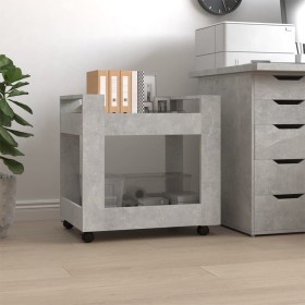 Carrello Scrivania Grigio cemento 60x45x60 cm Legno Multistrato