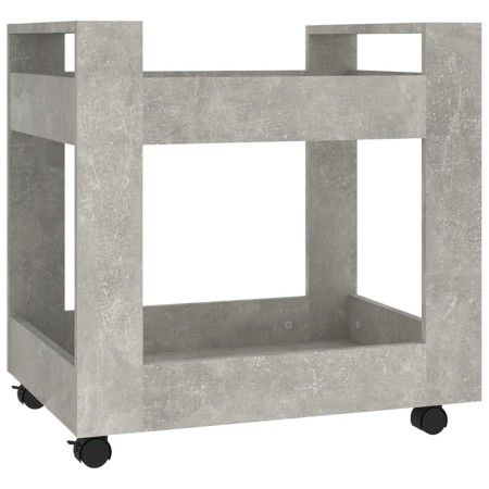 Carrello Scrivania Grigio cemento 60x45x60 cm Legno Multistrato