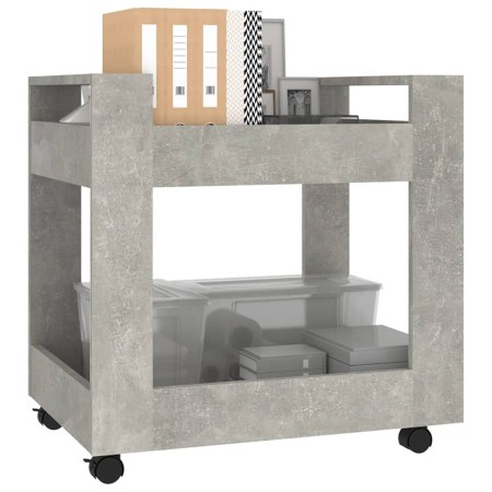 Carrello Scrivania Grigio cemento 60x45x60 cm Legno Multistrato