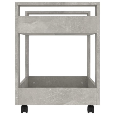 Carrello Scrivania Grigio cemento 60x45x60 cm Legno Multistrato