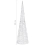 Piramide Decorativa Cono di Luce LED Acrilico Blu 90 cm