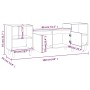 Mobile per TV Grigio Cemento 160x35x55 cm Legno Multistrato