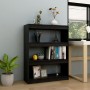 Libreria/Divisorio Nero 100x30x103 cm in Legno Massello di Pino