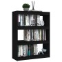 Libreria/Divisorio Nero 100x30x103 cm in Legno Massello di Pino