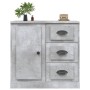 Credenza Grigio Cemento 70x35,5x67,5 cm in Legno Multistrato