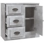 Credenza Grigio Cemento 70x35,5x67,5 cm in Legno Multistrato