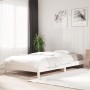 Letto Impilabile Bianco 100x200cm in Legno Massello di Pino