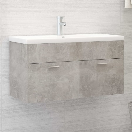 Mobile Sottolavabo Grigio Cemento 90x38,5x46 cm Multistrato