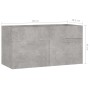 Mobile Sottolavabo Grigio Cemento 90x38,5x46 cm Multistrato