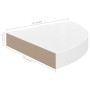 Scaffali Angolari a Parete 4 pz Bianco Lucido 25x25x3,8 cm MDF