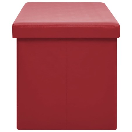 Panca Portaoggetti Pieghevole Rosso Vino in PVC