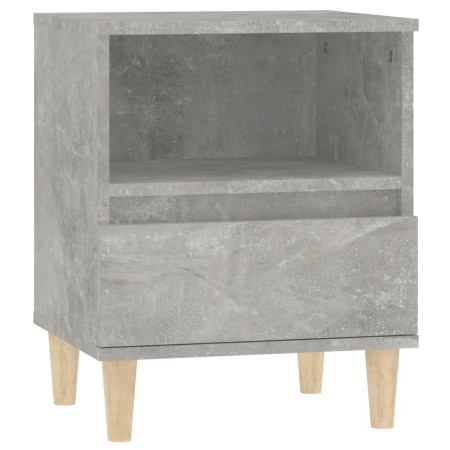 Comodini 2 pz Grigio Cemento 40x35x50 cm