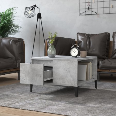 Tavolino Salotto Grigio Cemento 55x55x36,5 cm Legno Multistrato