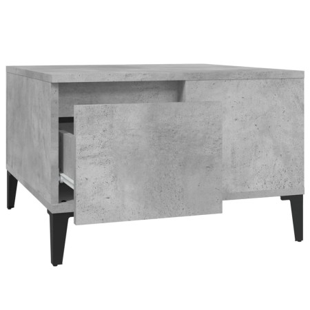 Tavolino Salotto Grigio Cemento 55x55x36,5 cm Legno Multistrato