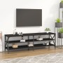 Mobile Porta TV Nero 160x40x50 cm in Legno Multistrato