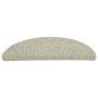 Tappeti Autoadesivi Scale Aspetto Sisal 15 pz 56x17x3cm Grigi