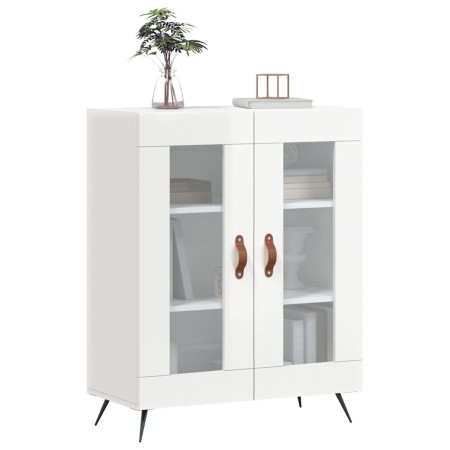 Credenza 69,5x34x90 cm in Legno Multistrato Bianco Lucido