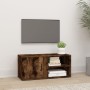 Mobile Porta TV Rovere Fumo 80x31,5x36 cm in Legno Multistrato