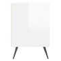 Mobile Porta TV Bianco Lucido 150x30x44,5 cm Legno Multistrato