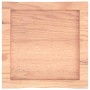 Piano Tavolo Marrone Chiaro 40x40x(2-4) cm Rovere Non Trattato