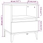 Comodini 2 pz Rovere Sonoma 40x35x50 cm
