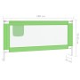 Sponda Letto di Sicurezza per Bambini Verde 180x25 cm Tessuto