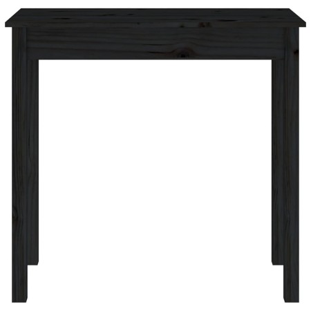 Tavolo Consolle Nero 80x40x75 cm in Legno Massello di Pino