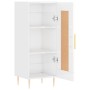 Credenza Bianco Lucido 34,5x34x90 cm in Legno Multistrato