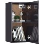 Mobile Porta TV Grigio Lucido 30,5x30x60 cm Legno Multistrato