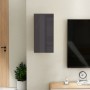 Mobile Porta TV Grigio Lucido 30,5x30x60 cm Legno Multistrato