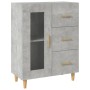 Credenza Grigio Cemento 69,5x34x90 cm in Legno Multistrato