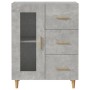 Credenza Grigio Cemento 69,5x34x90 cm in Legno Multistrato