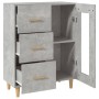 Credenza Grigio Cemento 69,5x34x90 cm in Legno Multistrato