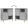 Credenza Grigio Cemento 60x35x70 cm in Legno Multistrato