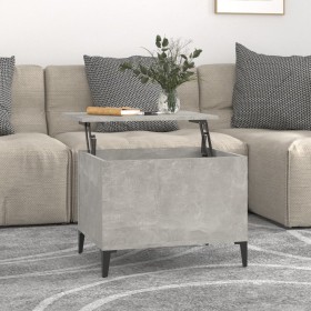 Tavolino Salotto Grigio Cemento 60x44,5x45 cm Legno Multistrato