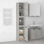 Mobile da Bagno Grigio Cemento 32x34x188,5 cm Legno Multistrato
