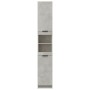 Mobile da Bagno Grigio Cemento 32x34x188,5 cm Legno Multistrato
