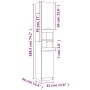 Mobile da Bagno Grigio Cemento 32x34x188,5 cm Legno Multistrato