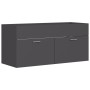 Mobile Sottolavabo Grigio 100x38,5x46 cm in Legno Multistrato