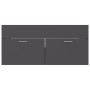 Mobile Sottolavabo Grigio 100x38,5x46 cm in Legno Multistrato